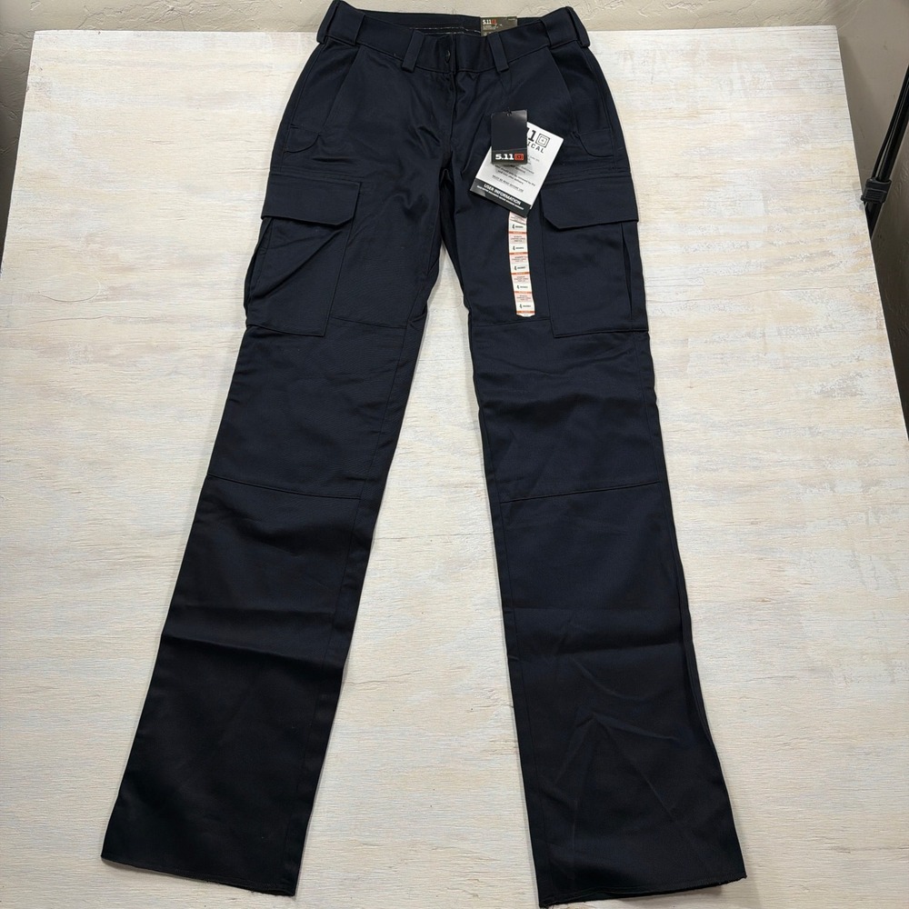 5.11 Tactical Cargo Pants Company 2.0 Size 4 Relaxed Fit Unhemmed Navy Women